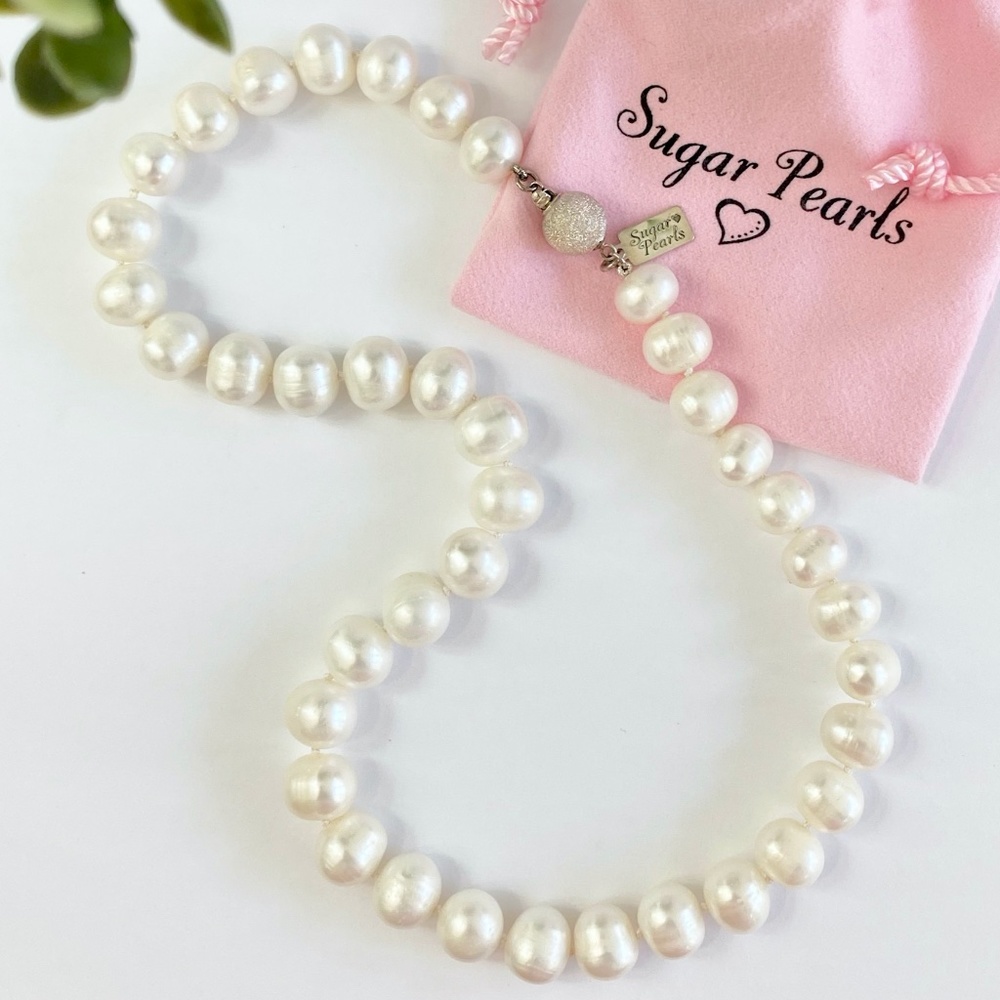 Chunky Freshwater Pearl Necklace/Hand Knotted